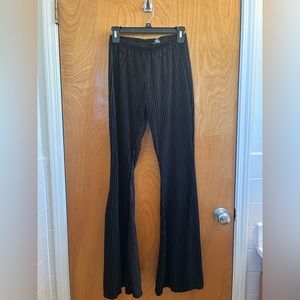 Widow Dolls Kill Flare Pants Stretchy Velvet striped